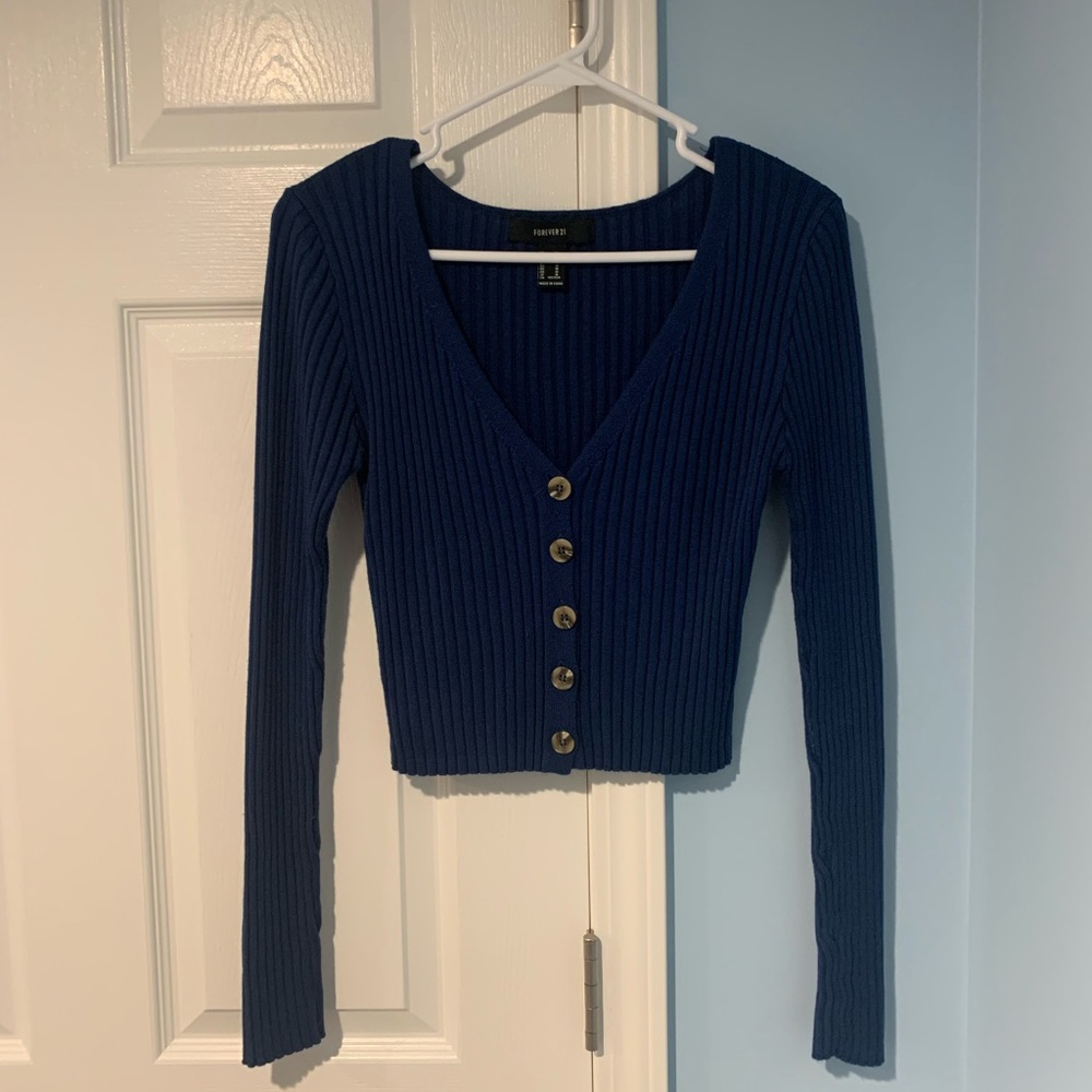 Forever 21 ribbed knit cardigan sweater